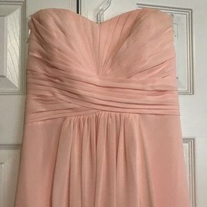 David’s Bridal Strapless Bridesmaids Dress